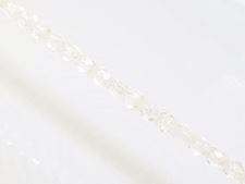 Picture of 3x3 mm, Czech faceted round beads, crystal, transparent, shimmering
