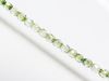 Picture of 3x3 mm, Czech faceted round beads, transparent, celadon green luster