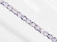 Image de 3x3 mm, perles à facettes tchèques rondes, bleu violet tanzanite, transparent