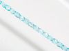 Picture of 3x3 mm, Czech faceted round beads, turquoise blue, transparent