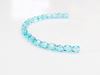 Afbeeldingen van 3x3 mm, Tsjechische ronde facetkralen, turkoois blauw, transparant