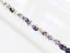 Picture of 4x4 mm, Czech faceted round beads, alpine purple, transparent, half tone silver mirror