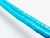 Picture of 1x3-2x4 mm, wheel-shaped, gemstone beads, magnesite, light blue
