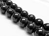 Image de 10x10 mm, perles rondes, pierres gemmes, jade, noir, qualité B