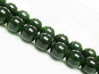 Picture of 10x10 mm, round, gemstone beads, jade, deep olive green, A-grade