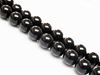 Picture of 10x10 mm, round, gemstone beads, Malaysian jade, black