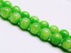 Picture of 12x12 mm, round, gemstone beads, Mashan jade, grass green