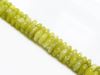 Image de 3x6 mm, perles rondelles convexes, pierres gemmes, jade citron, naturel