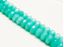 Picture of 5x8 mm, rondelle, gemstone beads, jade, turquoise green, A-grade, faceted