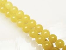 Image de 6x6 mm, perles rondes, pierres gemmes, jade citron, naturel