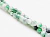 Picture of 6x6 mm, round, gemstone beads, Mashan jade, shaded pine green and white