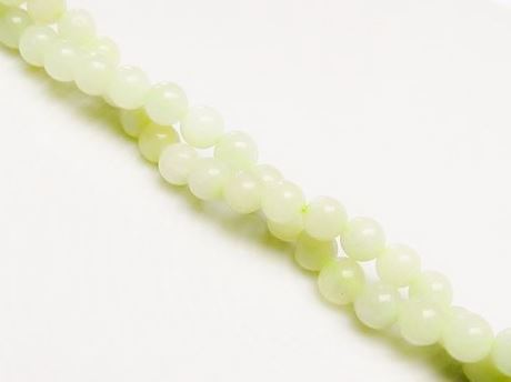 Picture of 6x6 mm, round, gemstone beads, new jade, natural