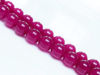 Image de 8x8 mm, perles rondes, pierres gemmes, jade, rose fuchsia, qualité A