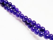 Image de 6x6 mm, perles rondes, pierres gemmes, jade, violet, qualité A