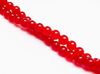 Picture of 6x6 mm, round, gemstone beads, jade, red, A-grade