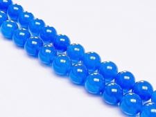 Picture of 8x8 mm, round, gemstone beads, jade, sky blue, A-grade