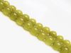 Afbeeldingen van 8x8 mm, rond, edelsteen kralen, olivijn jade, natuurlijk, doorschijnend