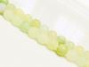 Picture of 8x8 mm, round, gemstone beads, new jade, natural, frosted