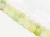 Picture of 8x8 mm, round, gemstone beads, new jade, natural, frosted