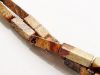 Picture of 13x4 mm, cuboid, gemstone beads, picture jasper, natural
