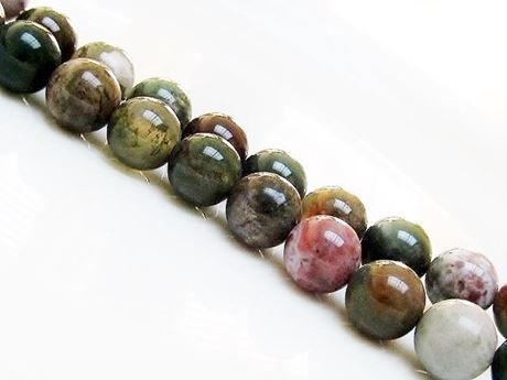 Picture of 10x10 mm, round, gemstone beads, Fancy jasper, natural