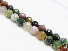 Picture of 10x10 mm, round, gemstone beads, Fancy jasper, natural, faceted