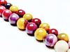 Picture of 10x10 mm, round, gemstone beads, Mookaite Windalia Radiolarite, natural, A-grade