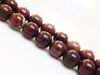 Picture of 10x10 mm, round, gemstone beads, poppy jasper, natural