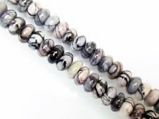 Image de 5x10 mm, perles rondelles, pierres gemmes, jaspe toile d'araignée, naturel