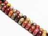 Image de 5x10 mm, perles rondelles, pierres gemmes, jaspe ruisseau rouge, naturel