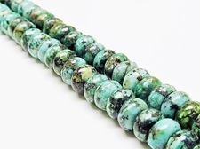 Image de 5x8 mm, perles rondelles, pierres gemmes, turquoise africaine, naturelle