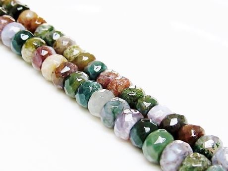 Picture of 5x8 mm, rondelle, gemstone beads, Fancy jasper, natural, faceted