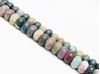 Picture of 5x8 mm, rondelle, gemstone beads, Fancy jasper, natural, frosted