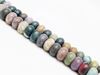 Picture of 5x8 mm, rondelle, gemstone beads, Fancy jasper, natural, frosted