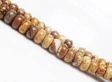 Picture of 5x8 mm, rondelle, gemstone beads, picture jasper, natural