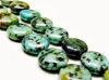 Image de 12x12x6 mm, perles galets arrondis, pierres gemmes, turquoise africaine, naturelle