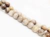Image de 8x8 mm, perles rondes, pierres gemmes, jaspe nouveau arbre d'argent, beige, naturel