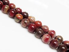 Picture of 8x8 mm, round, gemstone beads, rainbow jasper, natural