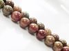 Picture of 8x8 mm, round, gemstone beads, riband jasper, natural