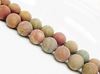 Image de 10x10 mm, perles rondes, pierres gemmes, jaspe rubané, naturel, dépoli