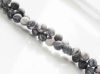 Picture of 6x6 mm, round, gemstone beads, spiderweb jasper, natural, frosted