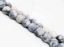 Picture of 8x8 mm, round, gemstone beads, spiderweb jasper, natural, frosted