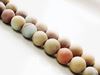 Picture of 8x8 mm, round, gemstone beads, impression jasper, natural, frosted