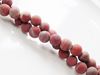 Picture of 6x6 mm, round, gemstone beads, red banded jasper, natural, frosted