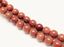 Picture of 10x10 mm, round, gemstone beads, goldstone, red