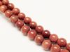 Picture of 10x10 mm, round, gemstone beads, goldstone, red