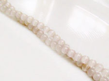 Picture of 4x4 mm, round, gemstone beads, cat's eye, purple cream, one strand