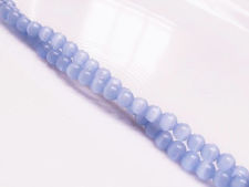 Image de 4x4 mm, perles rondes, pierres gemmes, oeil-de-chat, bleu indigo tropical, un brin
