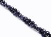 Picture of 4x4 mm, round, gemstone beads, goldstone, midnight blue, faceted