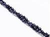 Picture of 4x4 mm, round, gemstone beads, goldstone, midnight blue, faceted